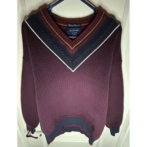 Vintage 90's Gant Rugger Hand Framed Knitted Heavy Weight‎ Preppy Sweater Sz M